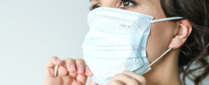 woman with mask on